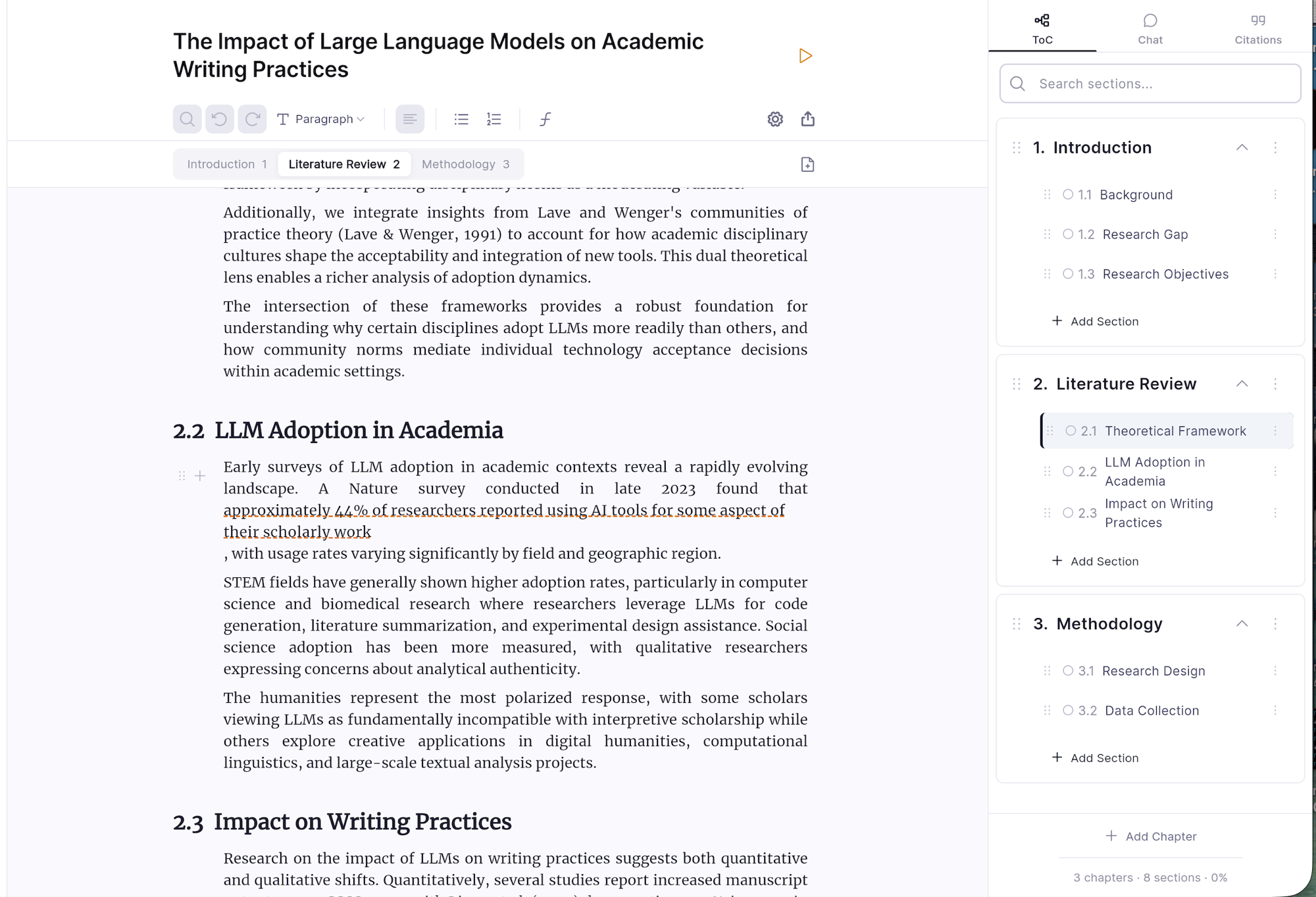 The Relumir block editor