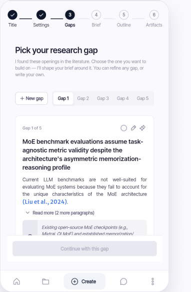 Find the gap — Relumir app view